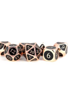 Fanroll  Dice Set Antique Copper Con Black Enamel (7) Fanroll