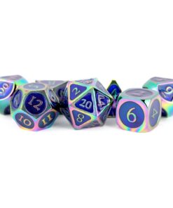 Fanroll  Dice Set Arcobaleno Con Blue Enamel (7) Fanroll