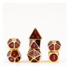 Fanroll Dice Set Gold Con Purple Enamel (7) Fanroll