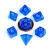 Fanroll Mini Dice Set Stardust Blue Con Silver Numbers (7) Fanroll