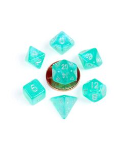 FanRoll Mini Dice Set Stardust Turquoise (7) FanRoll