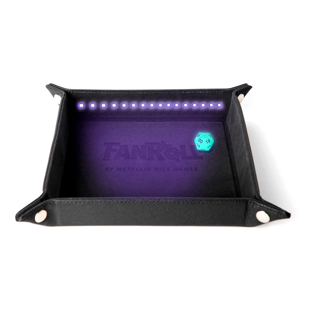FanRoll Shadowlight Folding Blacklight Dice Tray Black FanRoll