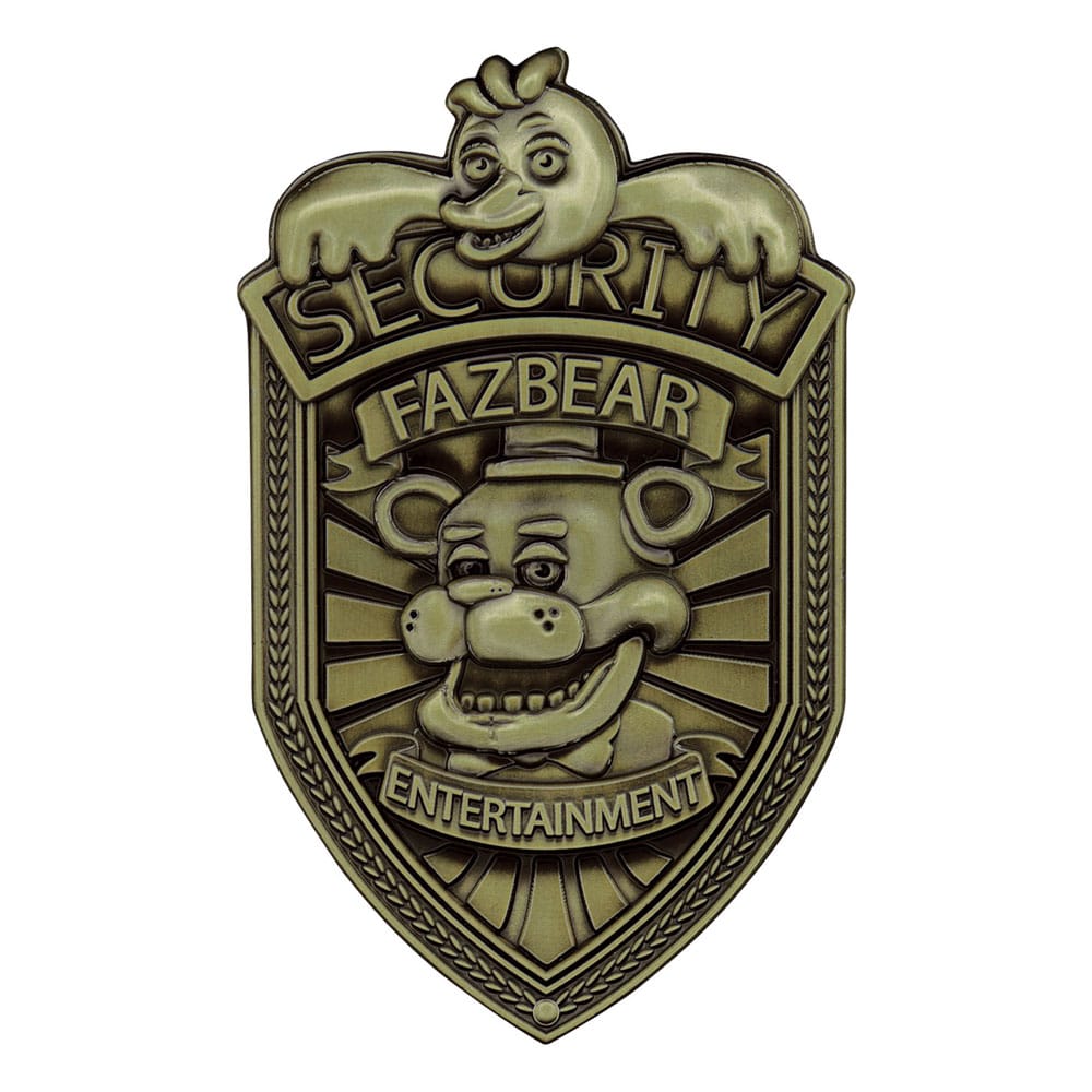 Five Nights At Freddy´s Replica Security Badge Antique Brass Edition FaNaTtik