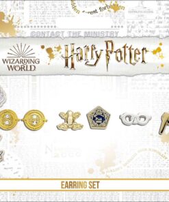 Harry Potter Orecchini 3-pack Giratempo/chocolate Frog/glasses & Fulminebolt (silver Plated) Carat Shop