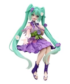 Hatsune Miku Noodle Stopper Pvc Statua Flower Fairy Cosmos Purple Color Ver. 14 Cm Furyu