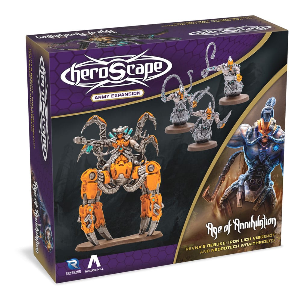 Heroscape Expansion Revna's Rebuke: Iron Lich Viscerot E Necrotech Wraithriders Army *english Version* Renegade