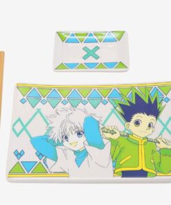 Hunter X Hunter Ceramic Sushi Set Con Bacchette Cinesi Gon & Killua Just Funky