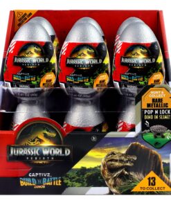 Jurassic World Rebirth Pop N Lock Breach Blind Box Captivz Build N Battle Dinos  BOTI