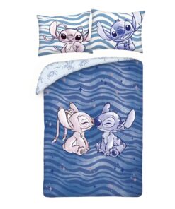Lilo & Stitch Duvet Set Stitch & Angel Waves 140 X 200 Cm / 70 X 90 Cm Halantex