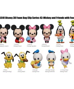 Mickey & Friends 3d Pvc Bag Clips Mickey & Friends Con Food Series 43  Con Figura Int.