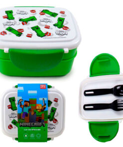 Minecraft Tnt Contenitore Per Il Pranzo + Posate Puckator