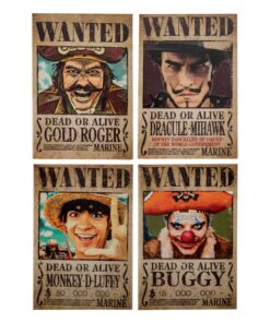 One Piece Fridge Magnet 4-Pack Wanted Cinereplicas