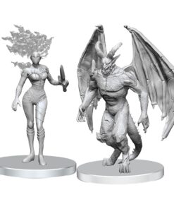 Pathfinder Deep Cuts Unpainted Miniatures Gargoyle & Shae Wizbambino