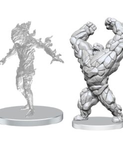 Pathfinder Deep Cuts Unpainted Miniatures Living Landslide & Living Wildfire Wizbambino