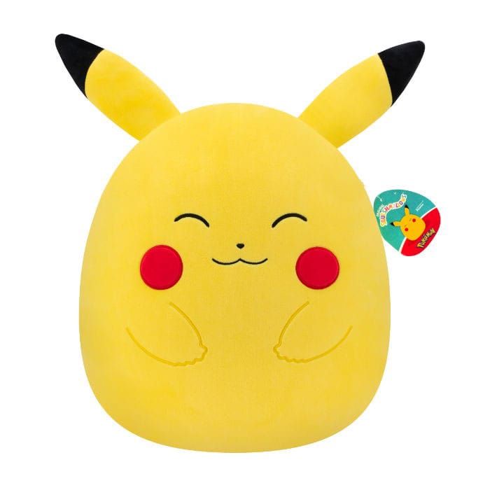 Pokémon Squishmallows Peluche Figura Happy Pikachu 35 Cm Jazwares