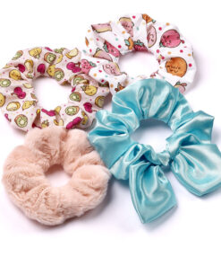Pusheen Set 4 hair scrunchies The Carat Shop