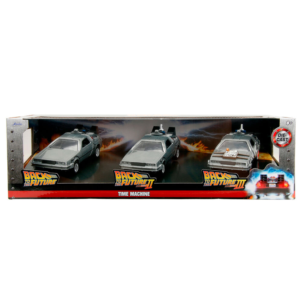 Ritorno Al Futuro 40th Anniversary Macchina Del Tempo Pack 3 Dlorean Jada Toys