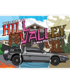 Ritorno Al Futuro Art Print Hill Valley 40th Anniversary Edizione Limitata 42 X 30 Cm Fanattik