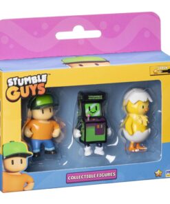 Stumble Guys: Wave 2 3-figure Window Box Collectible Figures Mr Stumble + Stumble Invaders + Hatchling PMI