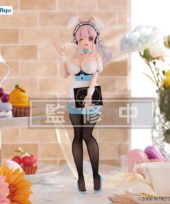 Super Sonico Bicute Bunnies Pvc Statua Waitress Light Blue Color Ver. 28 Cm Furyu