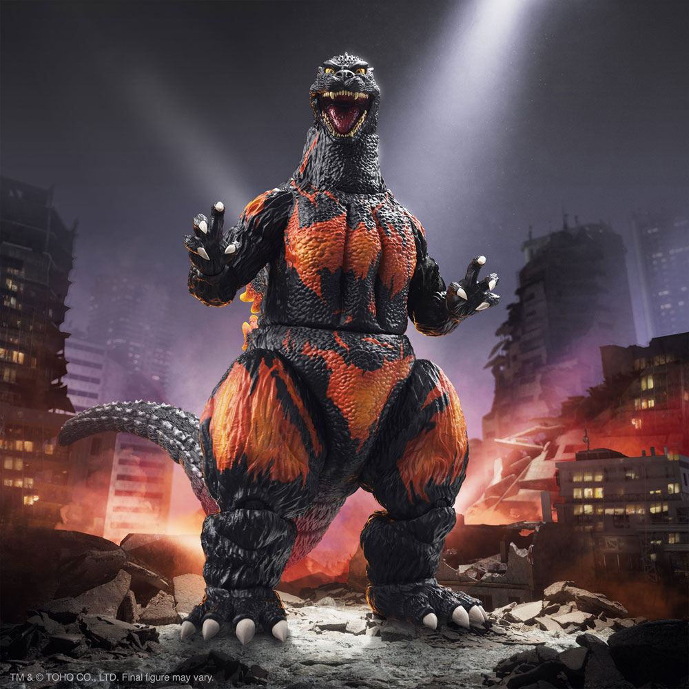Toho Ultimates Action Figura Burning Godzilla 1995 20 Cm Super7