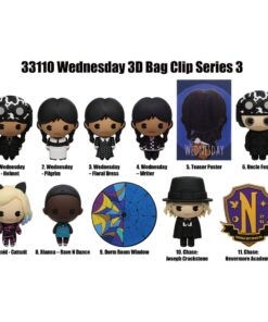 Wednesday  3d Pvc Bag Clips Series 3  Con Figura Int.
