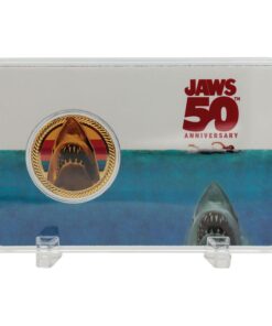Jaws Collectable Coin 50th Anniversary 24k Gold Plated Edizione Limitata Fanattik