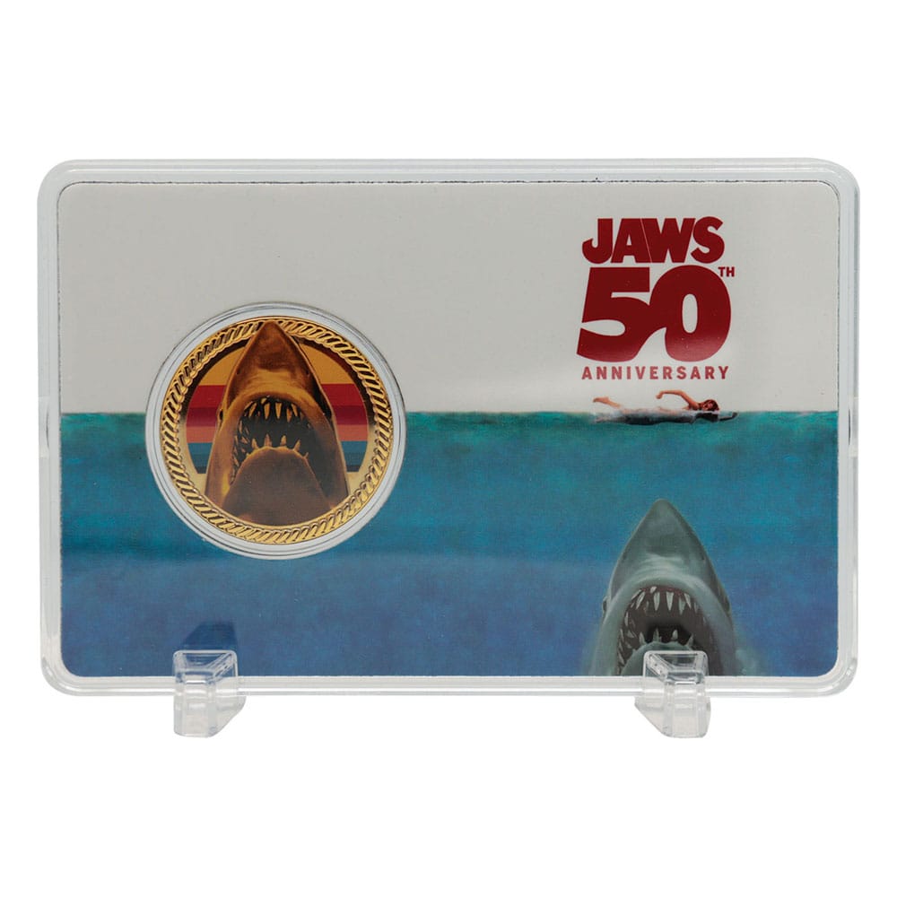 Jaws Collectable Coin 50th Anniversary 24k Gold Plated Edizione Limitata Fanattik