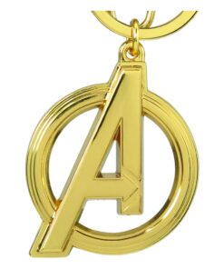 Marvel Metal Portachiavi Avengers Classic A Logo Gold Colored Con Figure Int.