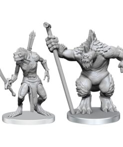 Pathfinder Deep Cuts Unpainted Miniatures Xulgath Skirmisher & Stoneliege Wizbambino