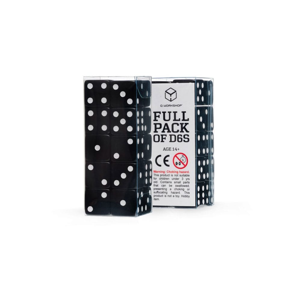 Q Workshop Dice Set Full Pack D6 Black (20) Q Workshop