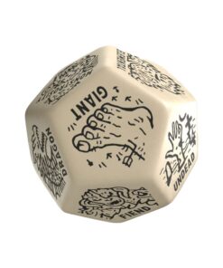 Viridian Jumbo Dice Monster Generator Die D12 Beige Q Workshop