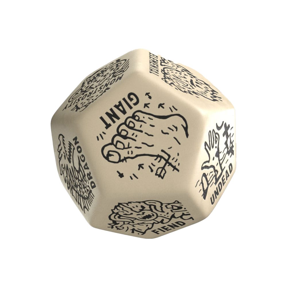 Viridian Jumbo Dice Monster Generator Die D12 Beige Q Workshop