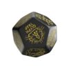 Viridian Jumbo Dice Trap Generator Die D12 Black Q Workshop