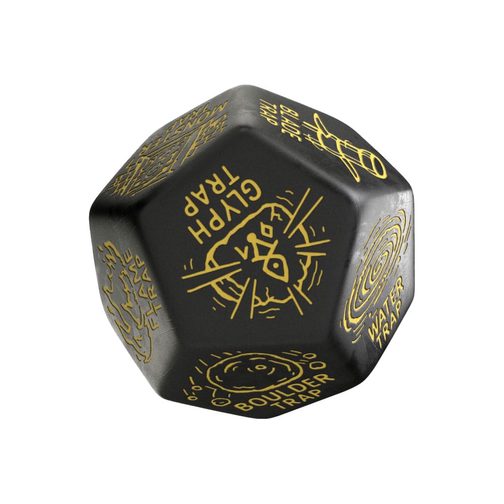 Viridian Jumbo Dice Trap Generator Die D12 Black Q Workshop