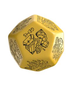 Viridian Jumbo Dice Treasure Generator Die D12 Yellow Q Workshop